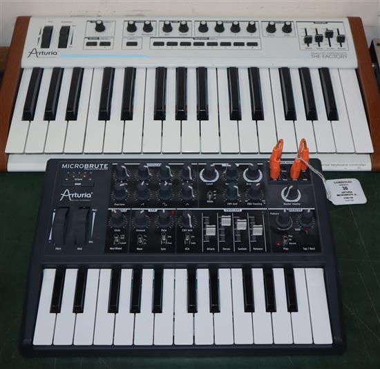 An Arturia Microbrute and midi controller